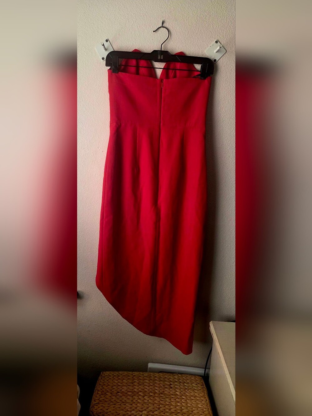 Lovers + Friends Red Draped High-Low Skirt - Picture 5 of 7